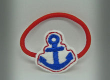Laden Sie das Bild in den Galerie-Viewer, Haargummi, Anker, Maritim, Haarband, Gummi, Haarschmuck