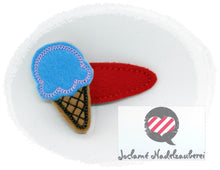 Laden Sie das Bild in den Galerie-Viewer, Spängchen,Eis,Eistüte,Kinder,Mädchen, Haarclips, Einschulung, erster Schultag, Schultütengeschenk, Schultüte, Zuckertüte