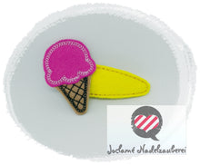 Laden Sie das Bild in den Galerie-Viewer, Spängchen,Eis,Eistüte,Kinder,Mädchen, Haarclips, Einschulung, erster Schultag, Schultütengeschenk, Schultüte, Zuckertüte