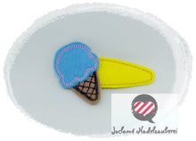 Laden Sie das Bild in den Galerie-Viewer, Spängchen,Eis,Eistüte,Kinder,Mädchen, Haarclips, Einschulung, erster Schultag, Schultütengeschenk, Schultüte, Zuckertüte