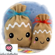 Laden Sie das Bild in den Galerie-Viewer, Lebkuchenmann Beutelchen, Geschenkverpackung Weihnachten, Geschenkbeutel, Geschenktüte,Beutel, Lebkuchenmann