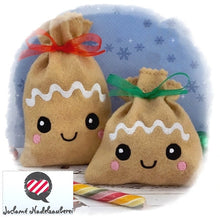 Laden Sie das Bild in den Galerie-Viewer, Lebkuchenmann Beutelchen, Geschenkverpackung Weihnachten, Geschenkbeutel, Geschenktüte,Beutel, Lebkuchenmann