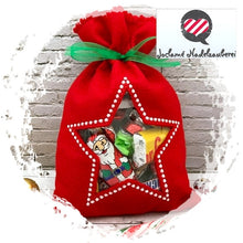 Laden Sie das Bild in den Galerie-Viewer, Stern Beutelchen, Geschenkverpackung Weihnachten, Geschenkbeutel, Geschenktüte,Beutel, Sternbeutel, Süßigkeitenbeutel